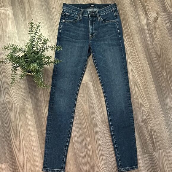 PREMIUM EDWIN PIXIE MID RISE SKINNY JEANS IN DARKER WASH SIZE 24 FROM EVEREVE - Picture 3 of 9